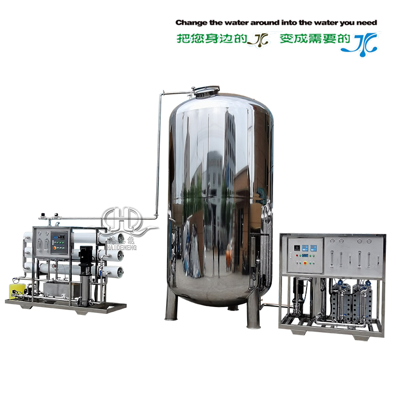 6噸全自動(dòng)反滲透+EDI超純水設(shè)備帶10噸水箱 6噸全自動(dòng)反滲透+EDI超純水設(shè)備帶10噸水箱